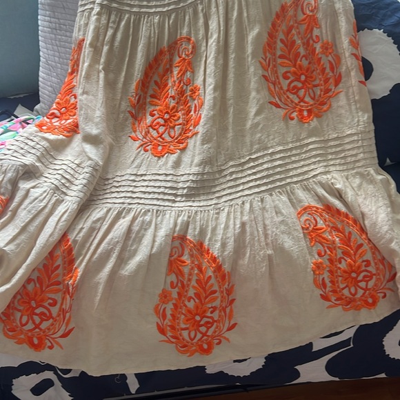 Anthropologie Felicity Embroidered Maxi Dress Small - Picture 6 of 7